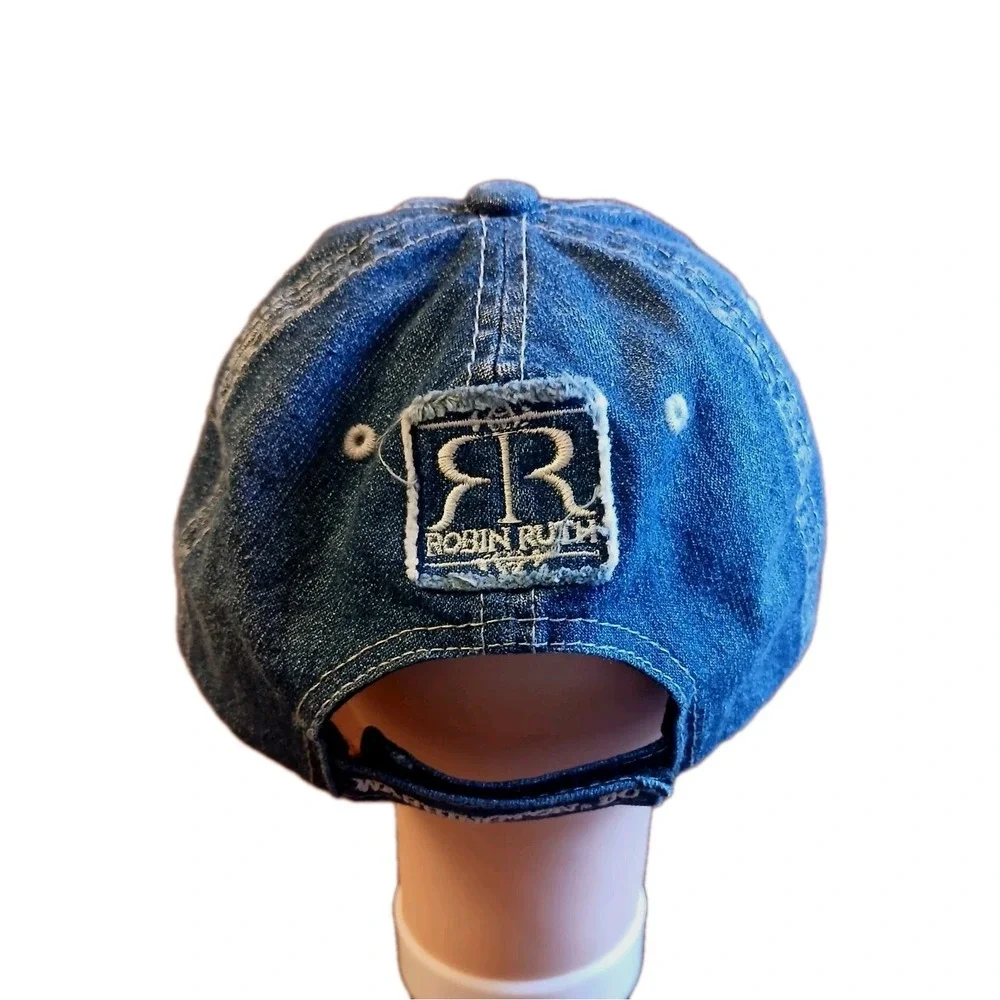 Washington DC Robin Ruth‎ Denim Baseball Hat - Cap Adjustable Women's #1641